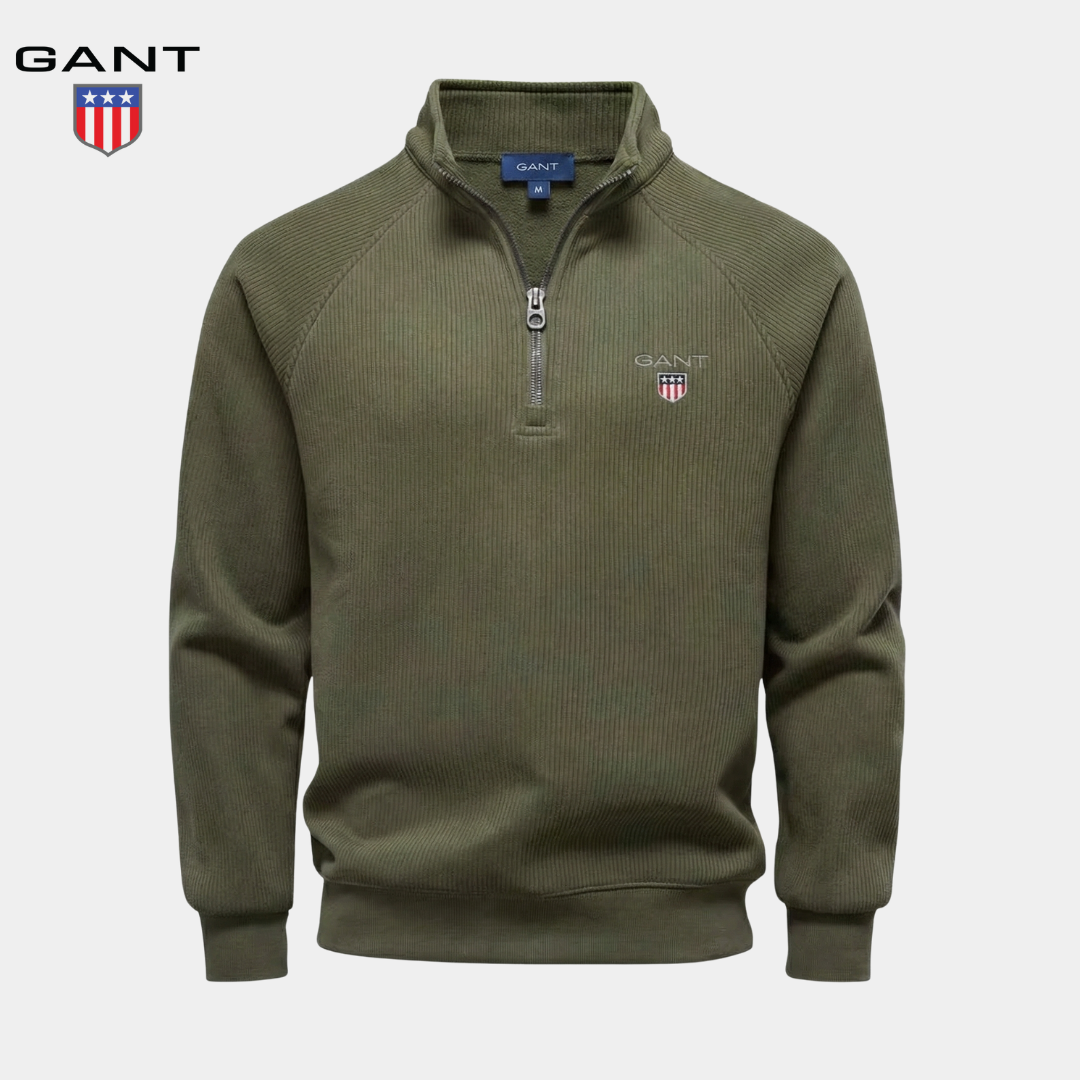 GNT Ribbed Half-Zip Sweatshirt