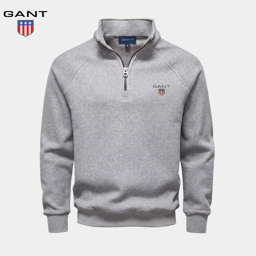 GNT Ribbed Half-Zip Sweatshirt