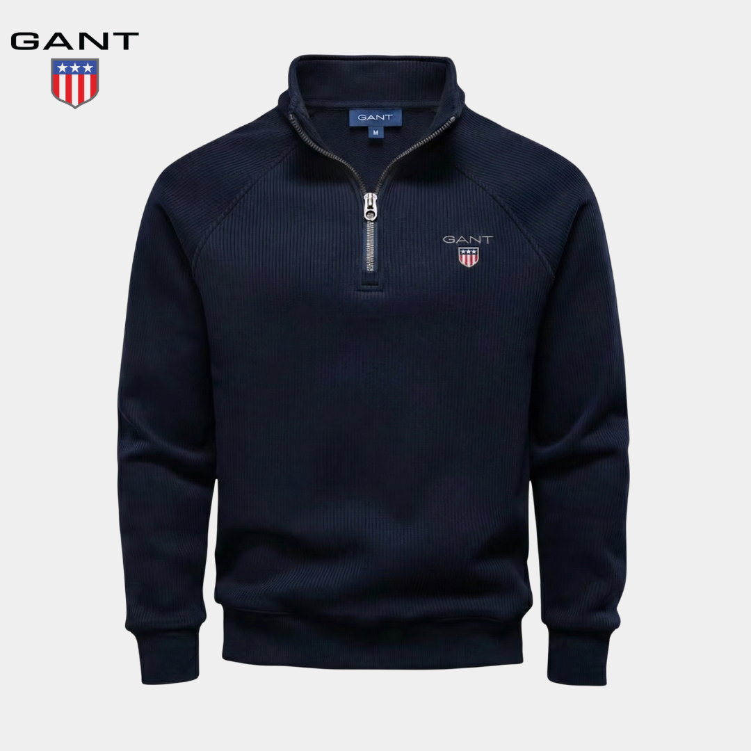 GNT Ribbed Half-Zip Sweatshirt