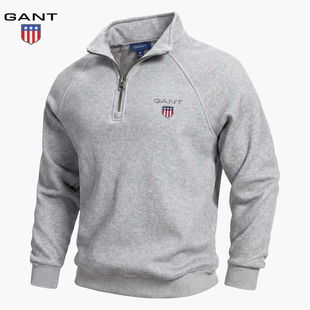 GNT Ribbed Half-Zip Sweatshirt