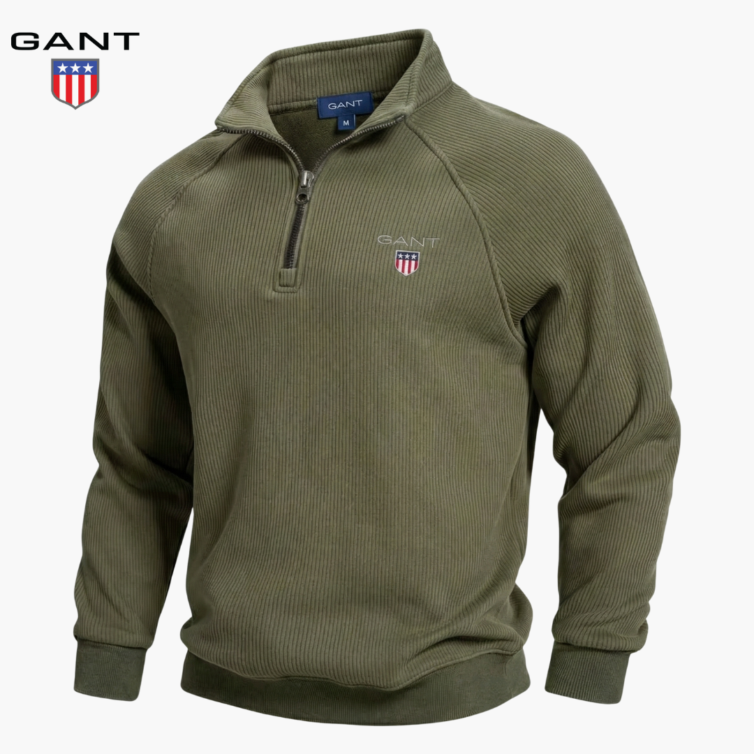 GNT Ribbed Half-Zip Sweatshirt